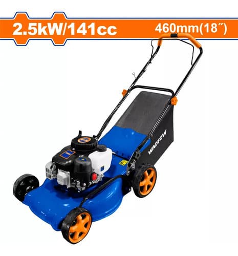 Corta Cesped A Gasolina 2.5kw 141cc 18 Wadfow Wgm3a18 Smf Color Azul