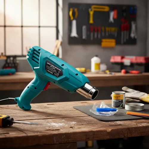 Pistola De Calor 2000w 350/600°c 2 Velocidades Victeche Azul Petróleo
