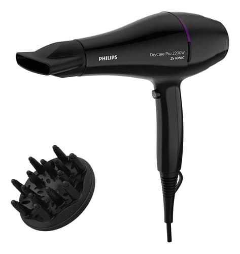 Secador De Pelo Philips Drycare Bhd274/00 Thermo Protect Col Negro/violeta