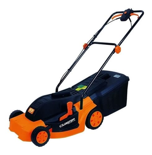 Cortadora De Pasto Eléctrica Lüsqtoff Lco-1640b Con Bolsa Recolectora De 1.6 Kw Y Naranja