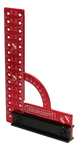 Escuadra Carpentería Milescraft Aluminio 15cm Modelo 8459 Con Bisel Rojo