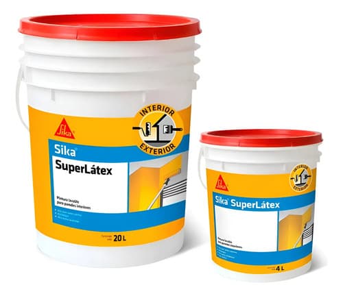 Pintura Látex Lavable Antihongo Superlatex Sika - 20+4 Lt Blanco Mate