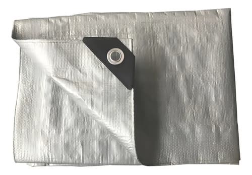 Lona Gris Hessen 3x3m Pe Impermeable Con Protección Uv Y Ojales