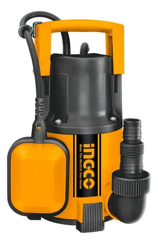 Bomba Sumergible Plastico 400w Agua Limpia Ingco Spc4001 Amarillo