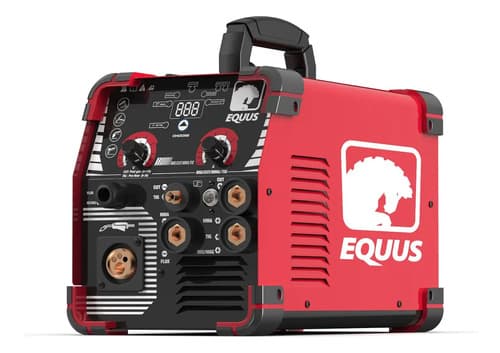 Soldadora 5 En 1 Mig Con Y Sin Gas Sinérgica Tig Lift Equus Rojo