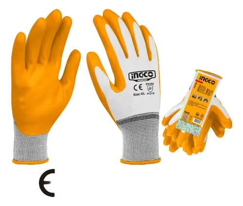 Guantes De Nitrilo Ingco Talle Xl Ma Amarillo