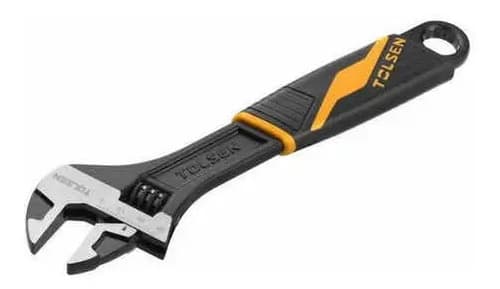 Llave Ajustable Mango Plastico 200 Mm 8 PuLG Tolsen 15309