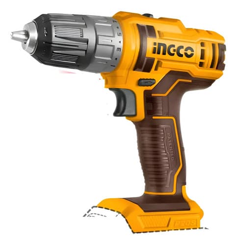 Taladro Inalámbrico 20v 10mm Ingco Sin Bateria Ni Cargador Naranja Claro