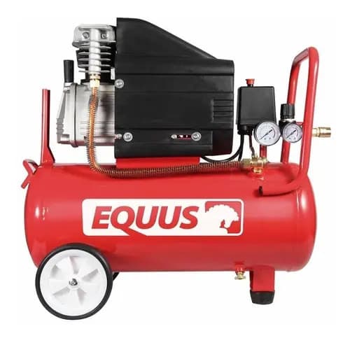Compresor De Aire 2.5hp 50 Litros Equus Da0500250 *ub* Color Rojo Frecuencia 50 Hz