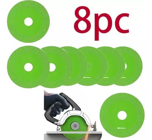 Disco Diamantado Superfino - Disco Para Cortar Vidrio 8 Pcs Color Verde