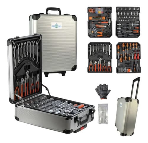 Valija Herramientas Ecodrop Aluminio Kit 599pc Plateado