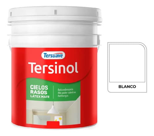 Latex Tersinol Cielorrasos Mate Tersuave 10l Color Blanco