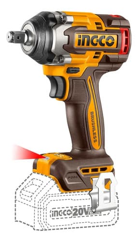 Llave De Impacto 20v M1/2 Brushless Ingco Uciwli2050 Naranja