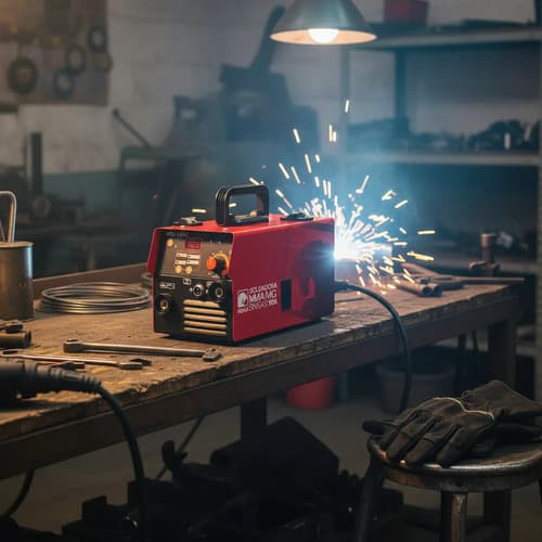 Soldadora Digital Equus Igbt 3 En 1 Flux Mig 120 Amper Rojo