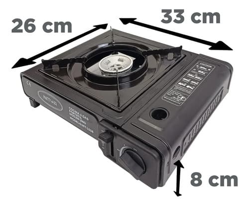 Anafe Gas Portátil Nitya Nt-155b 1 Hornalla Con Valija Camping