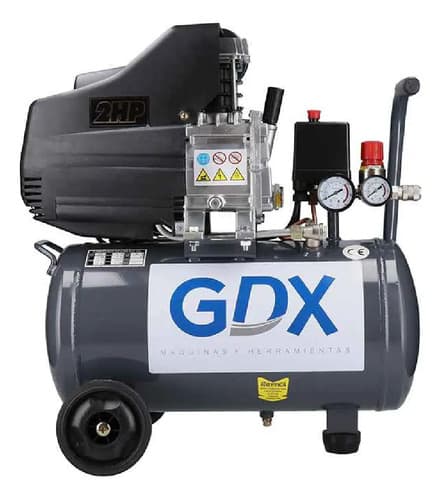 Compresor Aire Gdx 2hp 50l 115 Psi Portátil Ruedas Modelo 39101 Gris 50 Hz