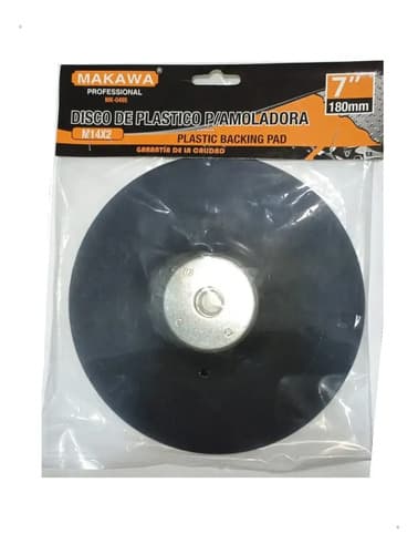 Disco Base De Plástico Makawa Para Lija De 180 Mm Negro