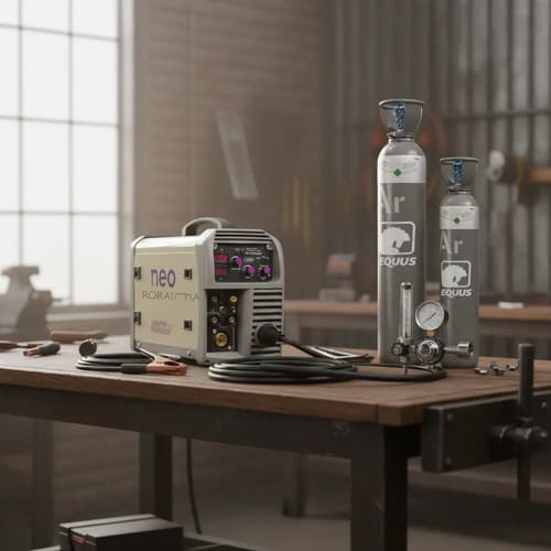 Soldadora Neo Mig Tig Mma 250a + Tubo Argon 2 Mts + Manometr Gris