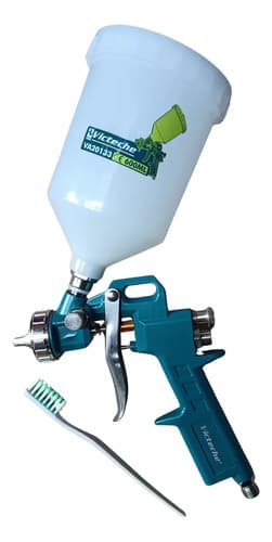 Pistola Para Pintar Auto Moto 600ml Pico 14mm Victeche 3.5br Azul Petróleo