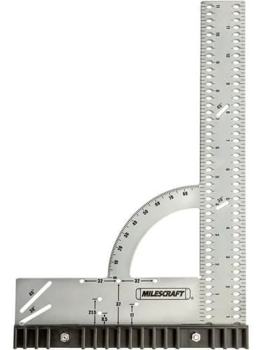 Escuadra De Precisión 300mm Carpintero Métrica Milescraft Plateado