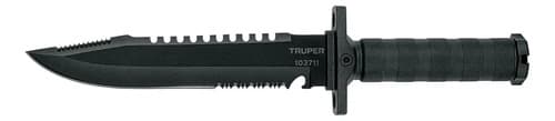Cuchillo Táctico De Monte 8'' Mango Recto Truper Cta-8m Color Negro