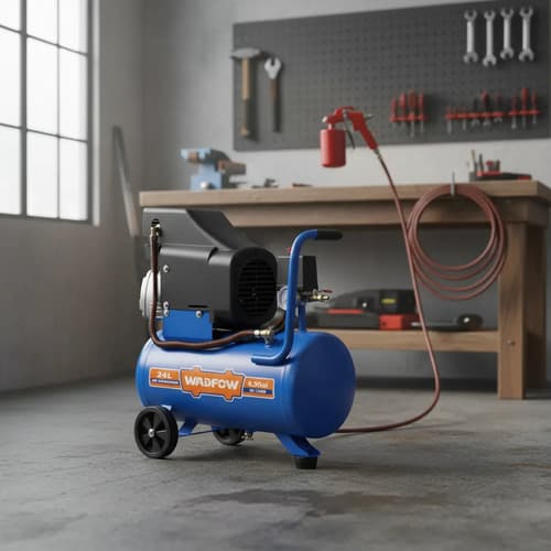 Compresor 24 Lt 2hp Wadfow Wap3a24 Azul 50 Hz X 60 Hz Monofásica