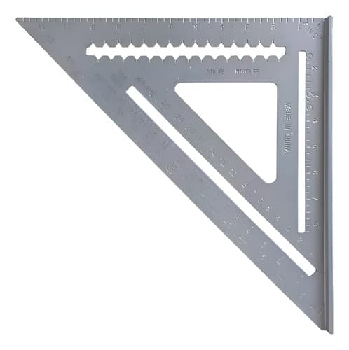Escuadra Carpintero 19cm Gris Metalica Plateado