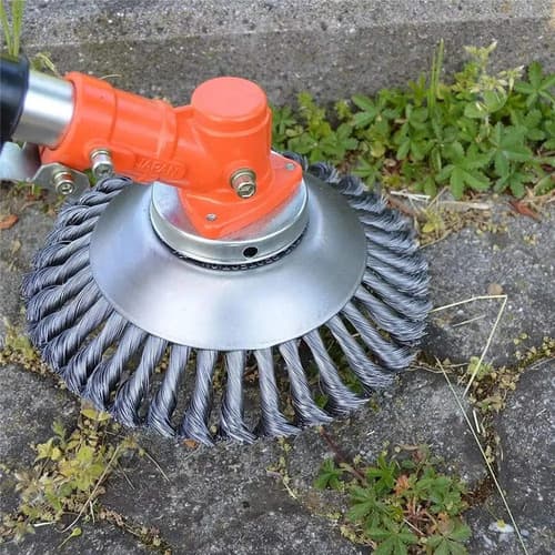 Boomway 150 Mm / 6 Pulgadas De Alambre De Acero Redondo Cepillo De Alambre De Acero Cepillo De Césped Cortador De Cuerda De Repuesto Para Juntas De Jardín, Ladrillo De Carretera, Pavimento