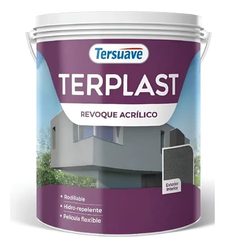 Revoque Acrílico Tersuave Terplast Acrilico Marrón Serrano 5kg