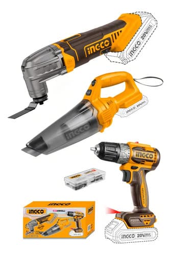 Combo Atornillador 10mm 52nm + Multifuncion + Aspiradora Color Amarillo Frecuencia 50hz/60hz