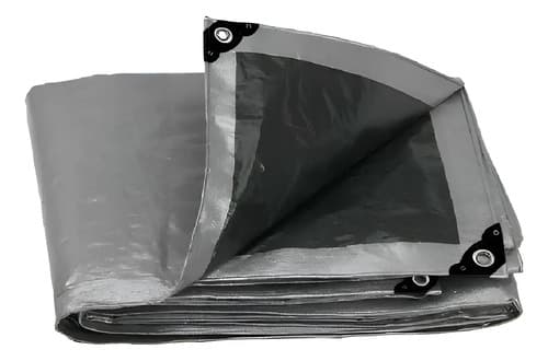 Lona Multiusos Impermeable 4x4 M Reforzada Toldo Uso Rudo Gris