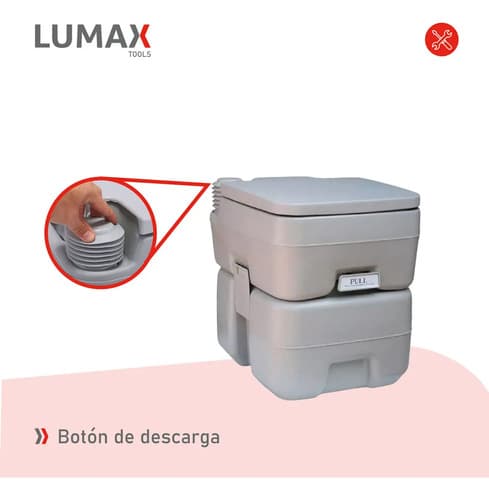 Baño Quimico Portatil 20 Litros Camping Inodoro Beige