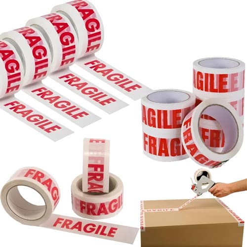 Cinta Adhesiva Empaque Fragil 48mm X50 Cajax72 Blanco Liso