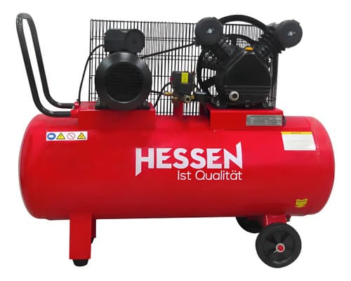 Compresor De Aire Eléctrico Hessen 016-6720 200l 2hp 50hz Rojo