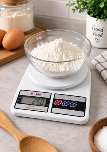 Balanza Digital De Cocina 1gr A 10kg Pro Bascula Gramera Capacidad Máxima 10 Kg Color Blanco
