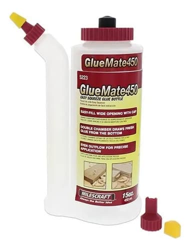 Botella Pegamento Carpintería Milescraft Gluemate450 15oz Blanco