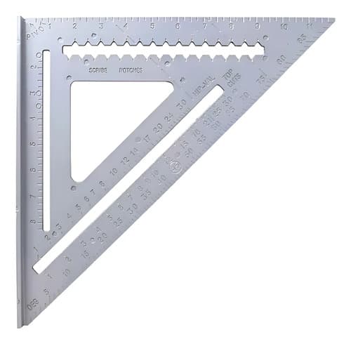 Escuadra Carpintero 30cm Gris Metalica Plateado