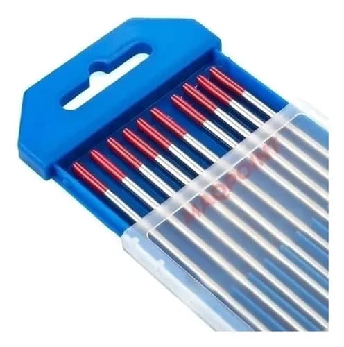 Unidad De Electrodos De Tungsteno Con Un 2% De Torio, Punta Roja De 3,2 Mm Rojo