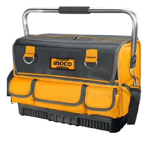 Bolso Herramientas Reforzada 16 PLG 20kg - Htbgl05 Ingco Amarillo