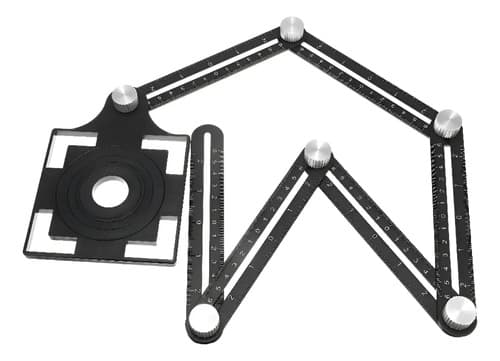 Regla Plegable De 6 Orificios Para Azulejos, Precisión Maxim Negro