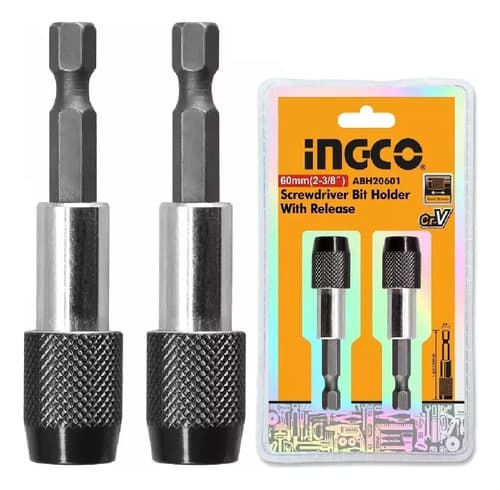 Set X 2 Adaptadores 1/4 P Atornillador Cr-v Ingco Abh20601
