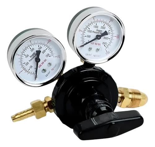 Manometro Regulador Argon Dos Relojes Pase Rosca 22mm