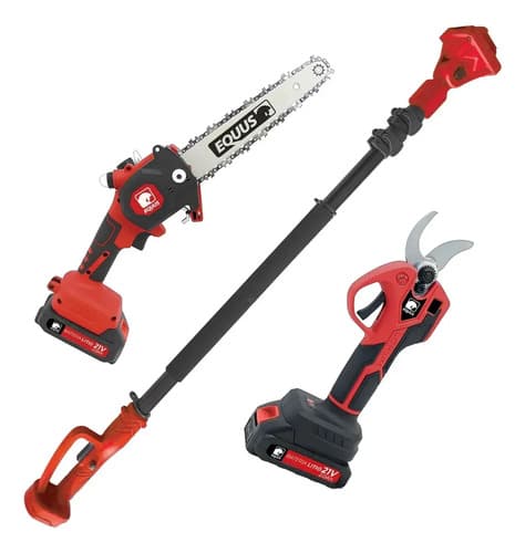 Kit Inalambrico 21v Motosierra De Altura Equus + Podadora