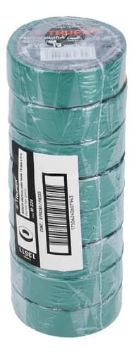 Paq 8 Pz Cinta Aislar 19 Mm X 9 Mt Verde Truper 13511