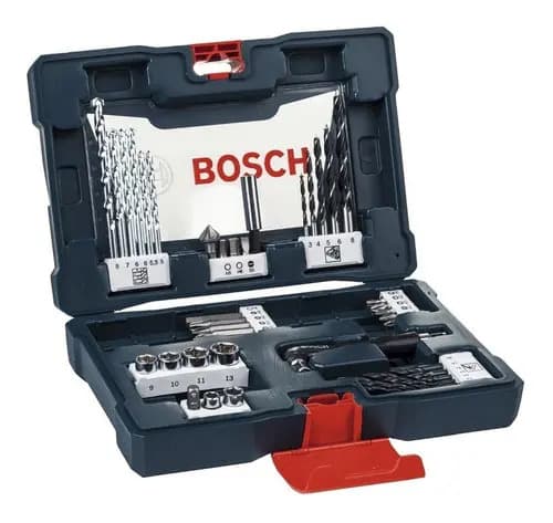 Kit De Herramientas Bosch V-line De 41 Unidades, Taladros Y Brocas, Color Azul