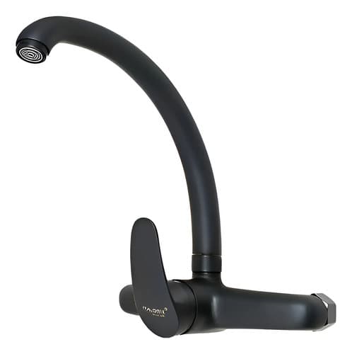 Grifo Monocomando 20cm Negro Pared Italomix Lh3257