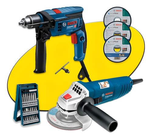 Amoladora Angular Bosch Professional Gsb 13 Re + Gws 850 Azul