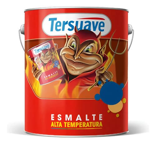 Tersuave Esmalte Alta Temperatura 0,50 Litros Acabado Brillante Color Aluminio
