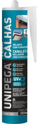 Silicona Unipega Veda Calha De Aluminio Con Fungicida Para Exterior