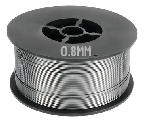Alambre Tubular 0.8mm Acero Secur Flux Sin Gas Bobina 1kg Gris